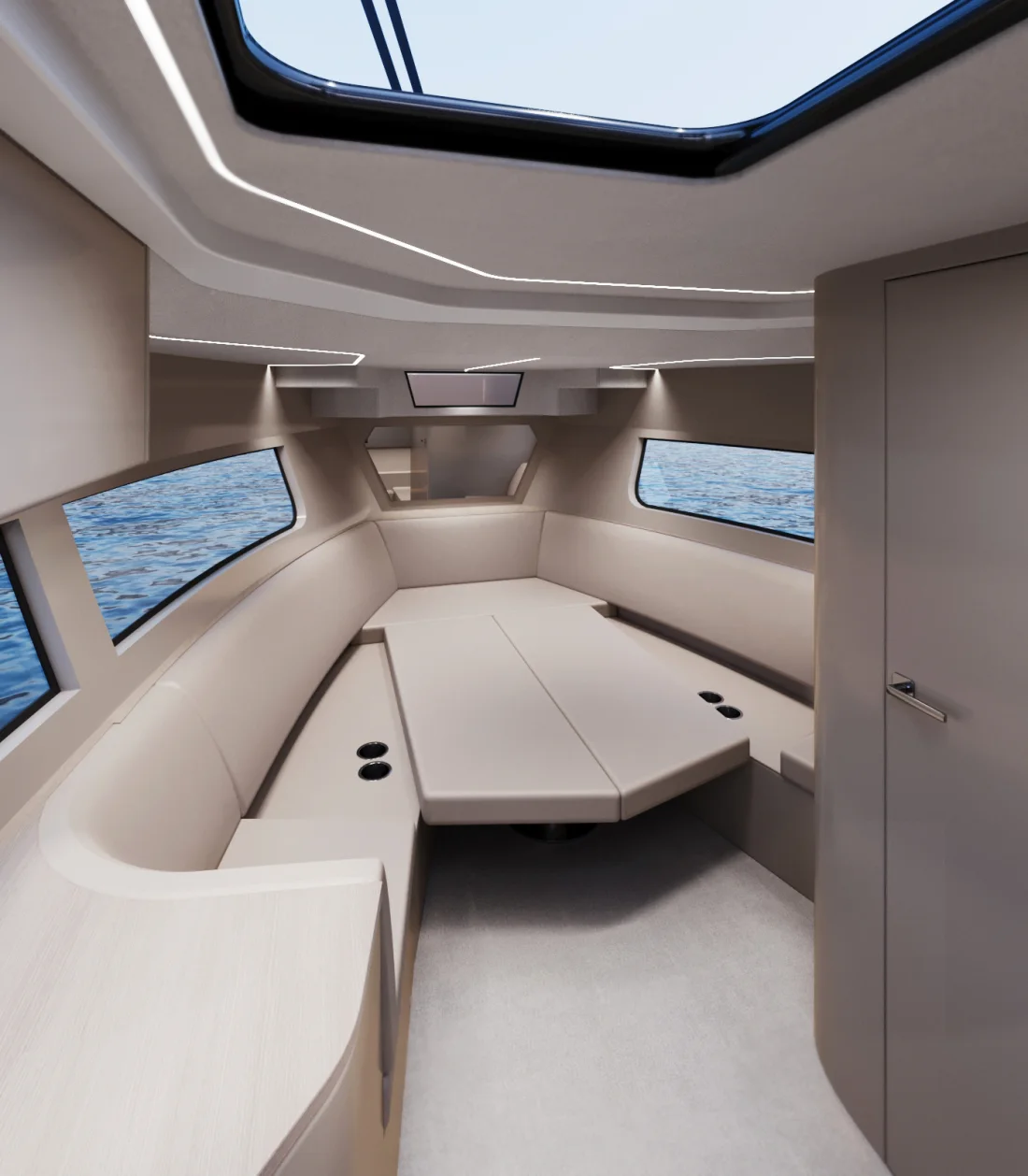 Profile view of the Eldorado 43 showing its full length