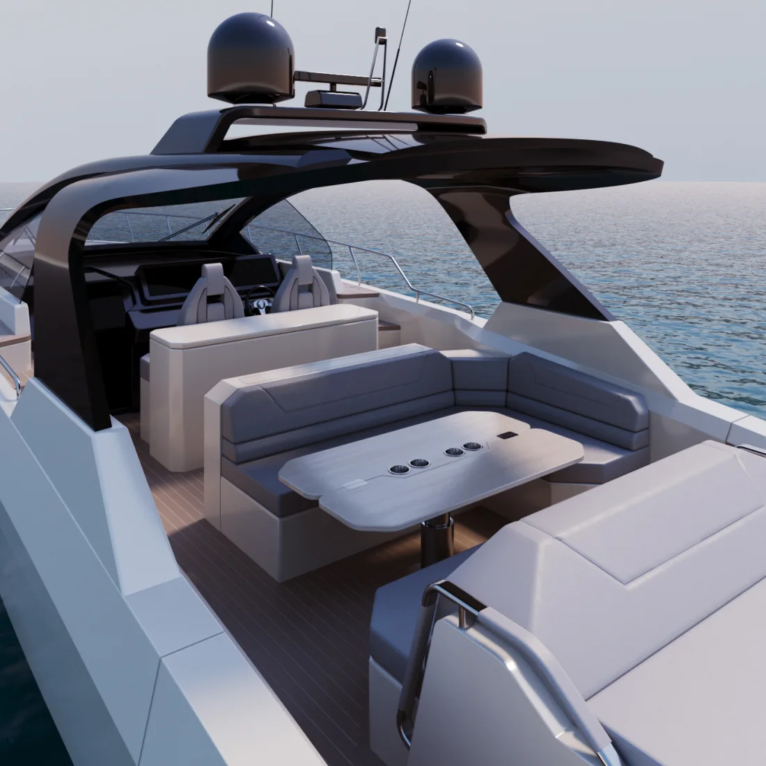Hand-finished detailing on the Eldorado 43's deck and upholstery
